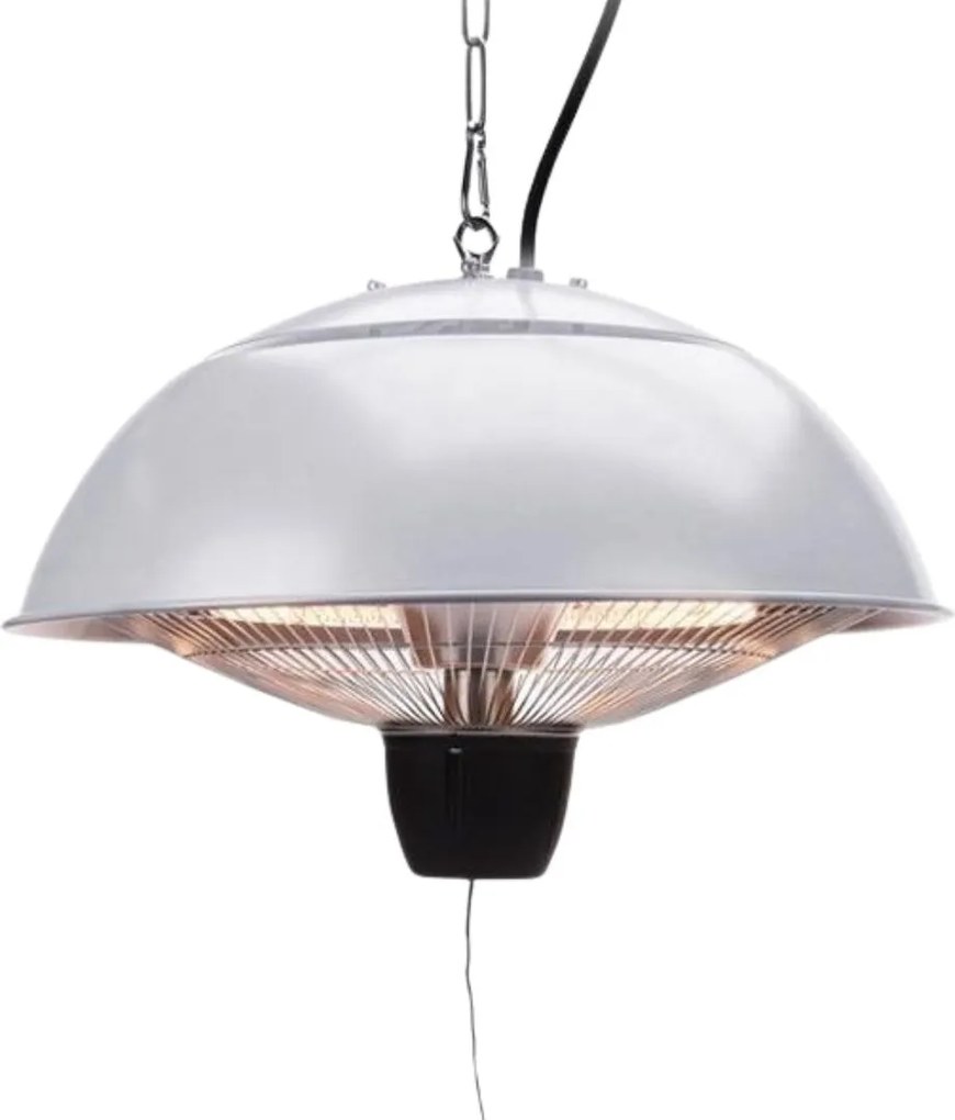 Încălzitor terasă suspendat 1500W, halogen, pentru exterior/interior – lampă încălzire tavan, IP24, montaj pe lanț