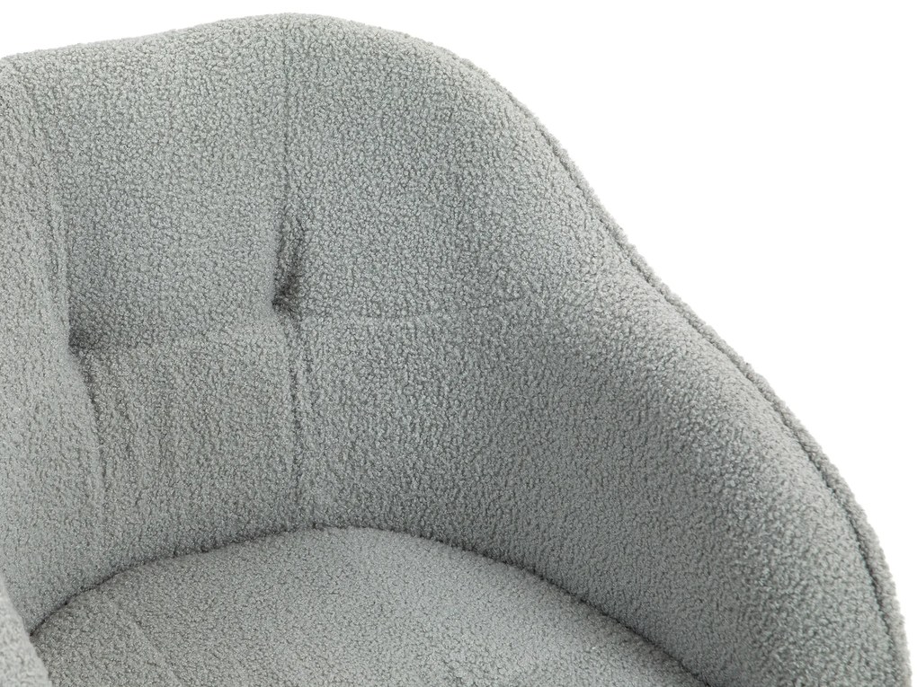 HOMCOM Scaun de birou, fotoliu de birou ergonomic, înălțime reglabilă, șezut și spătar umplute, gri | Aosom Romania