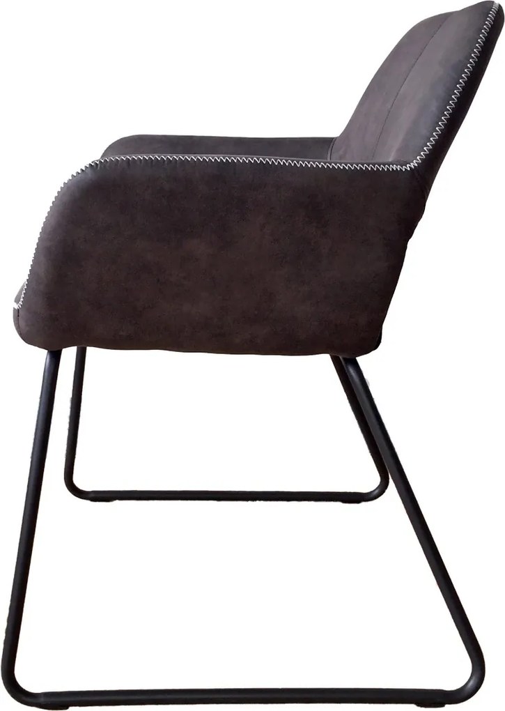 Set de 2 scaune, design retro Mustang, microfibra gri antic A-39795 VC