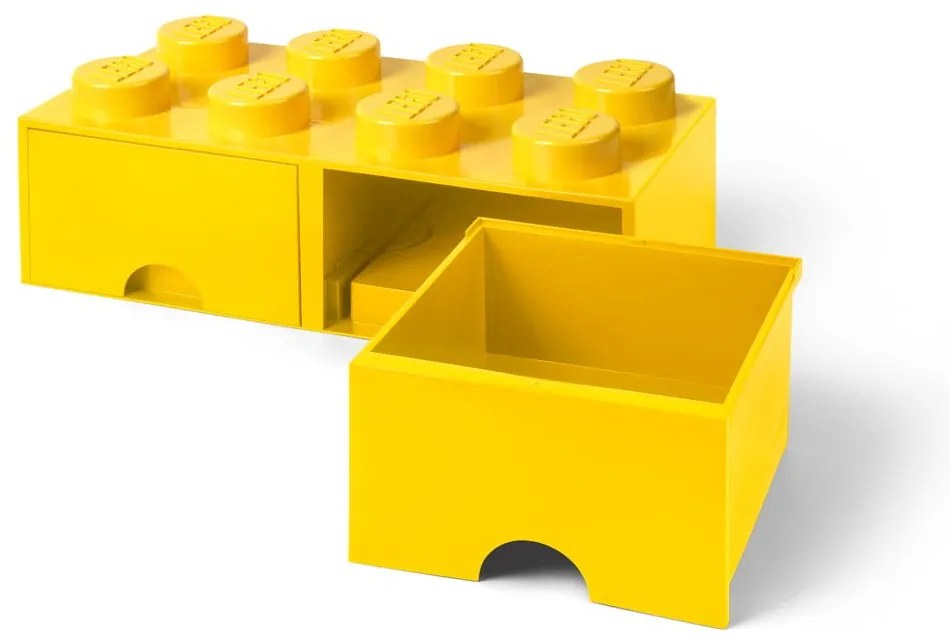 Cutie depozitare cu 2 sertare LEGO®, galben