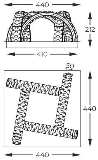 Plafonieră LED Zuma Line MX3274-4-3BCT TULA LED/23,5W/230V negru
