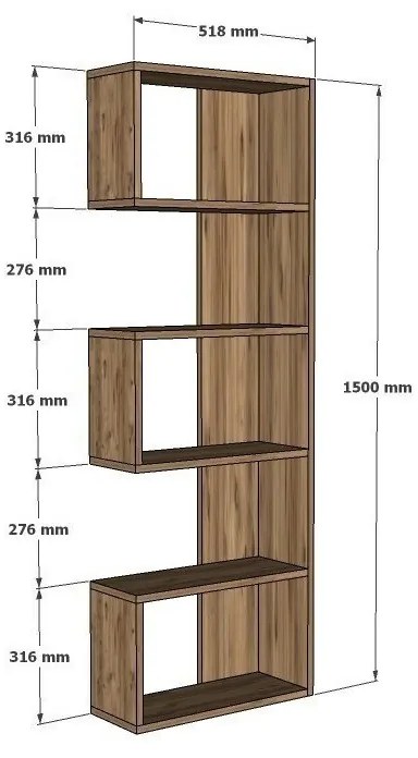 Bibliotecă Nebu Sapphire Oak