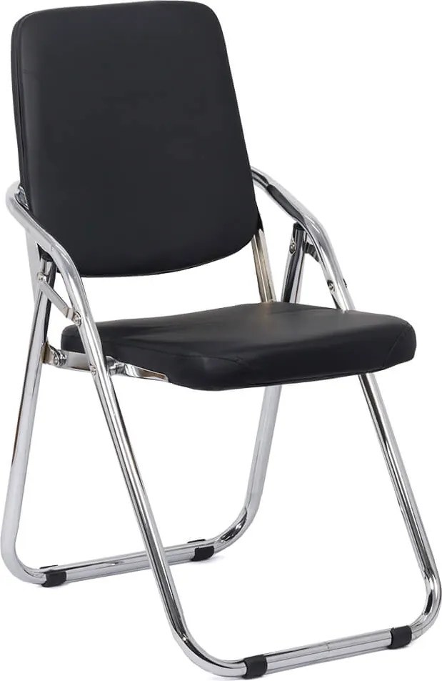 RESIGILAT - Scaun pliabil din piele ecologica HRC 609 negru