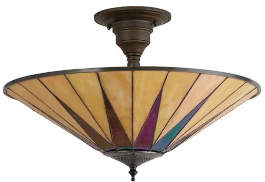 Endon 64043 - Lustră aplicată Tiffany DARK STAR, 3 x E27, 60 W, 230 V, diam. 49 cm