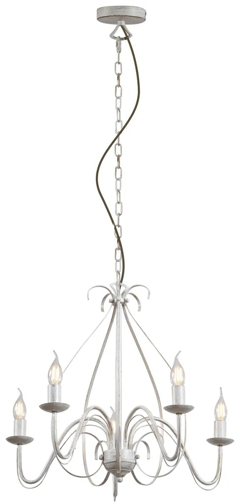 Candelabru clasic crem cu 5 lumini - Giuseppe