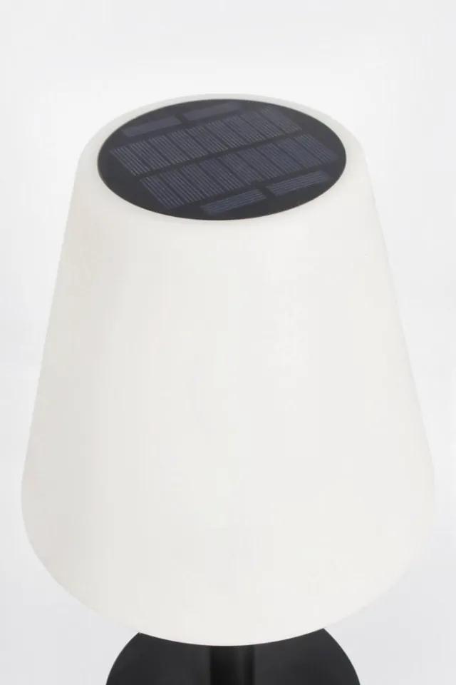 Veioza LED cu incarcare solara, neagra, inaltime 36 cm, Pe Black, Bizotto