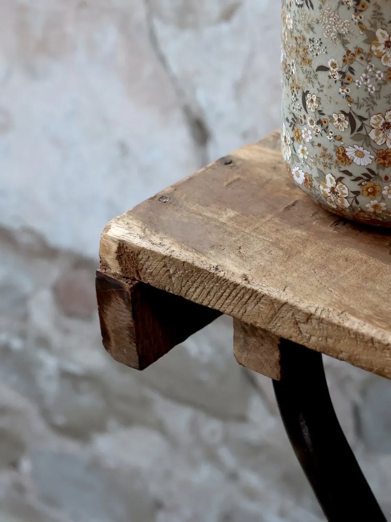 Masuta plianta, din lemn reciclat, aspect rustic, Grimaud - Mara