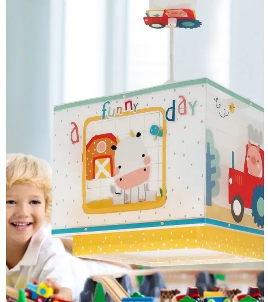 Lustră pentru copii MY FARM 1xE27/15W/230V Dalber 63402