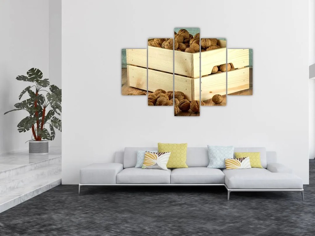 Tablou - Natură moartă de toamnă cu nuci (150x105 cm)