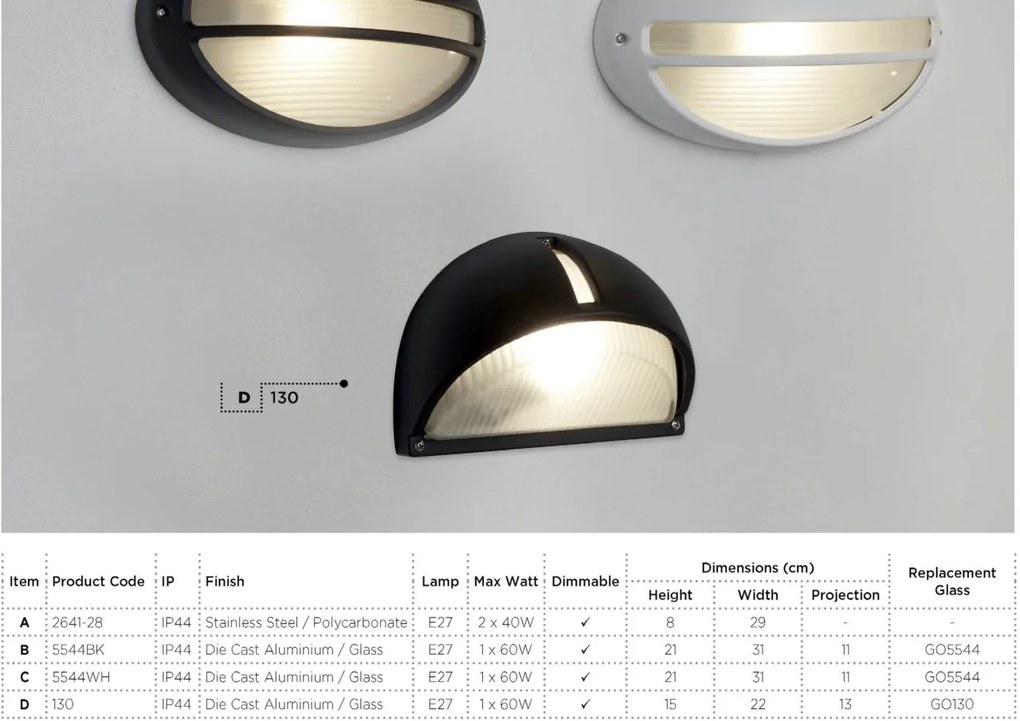 Aplica de perete iluminat exterior IP44 Outdoor 130 SRT