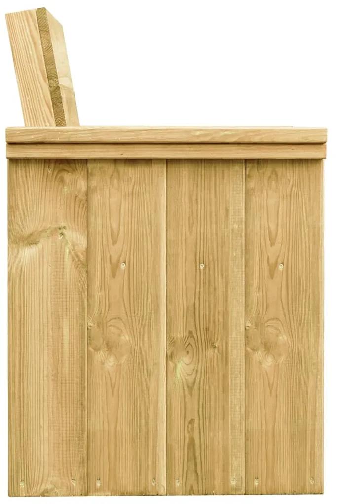 Set mobilier de gradina cu perne, 5 piese, lemn de pin tratat Bej, 1