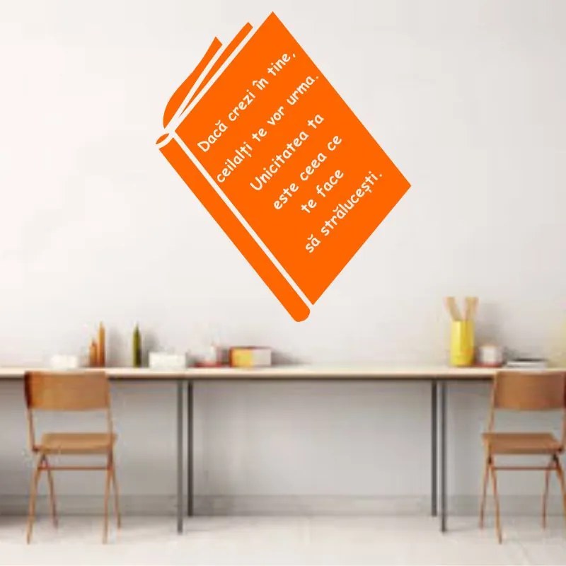 Sticker perete Citat motivational carte 1