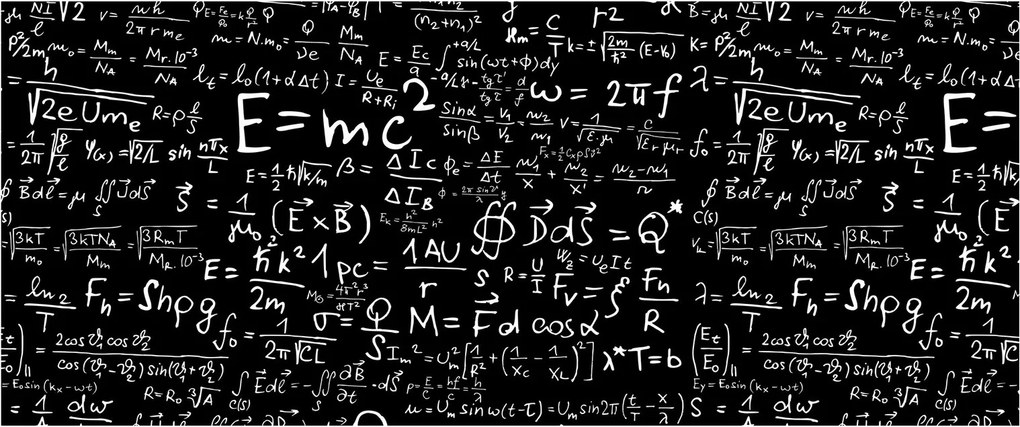 Tablou - Matematică (120x50 cm)