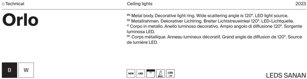 Spot LED aplicat, plafoniera design modern Orlo negru 4000K