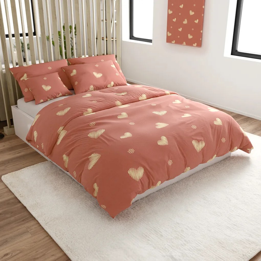 Lenjerie de pat din microfibra ORANGE HEART, roz Dimensiune lenjerie de pat: 70 x 90 cm | 140 x 200 cm