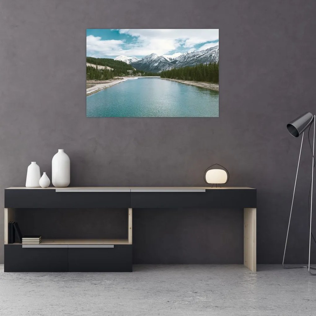 Tablou cu peisaj montan (90x60 cm)