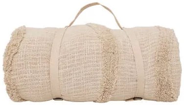 Cuvertura de pat din bumbac DAISE, bej, 240 x 260 cm