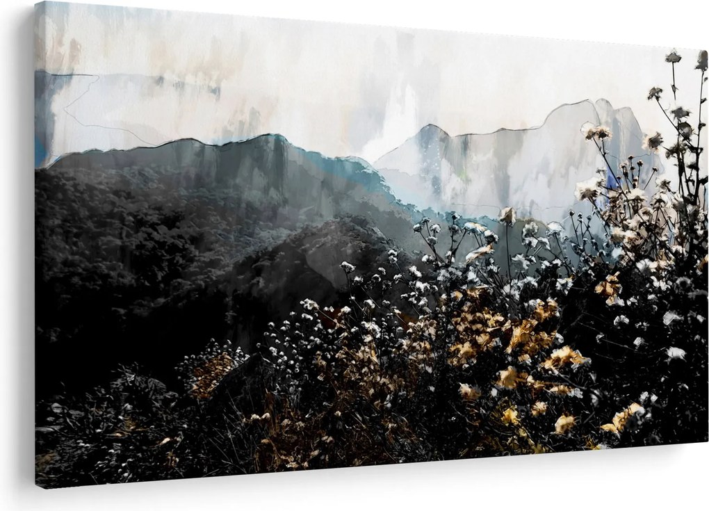 Tablou - Ilustrație de flori sălbatice (90x60 cm)