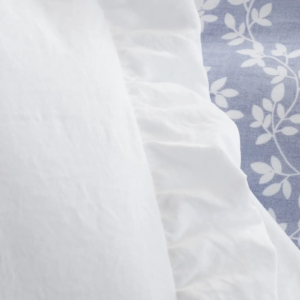 Cuvertură albă pentru pat dublu 220x230 cm Soft Washed Frill – Bianca