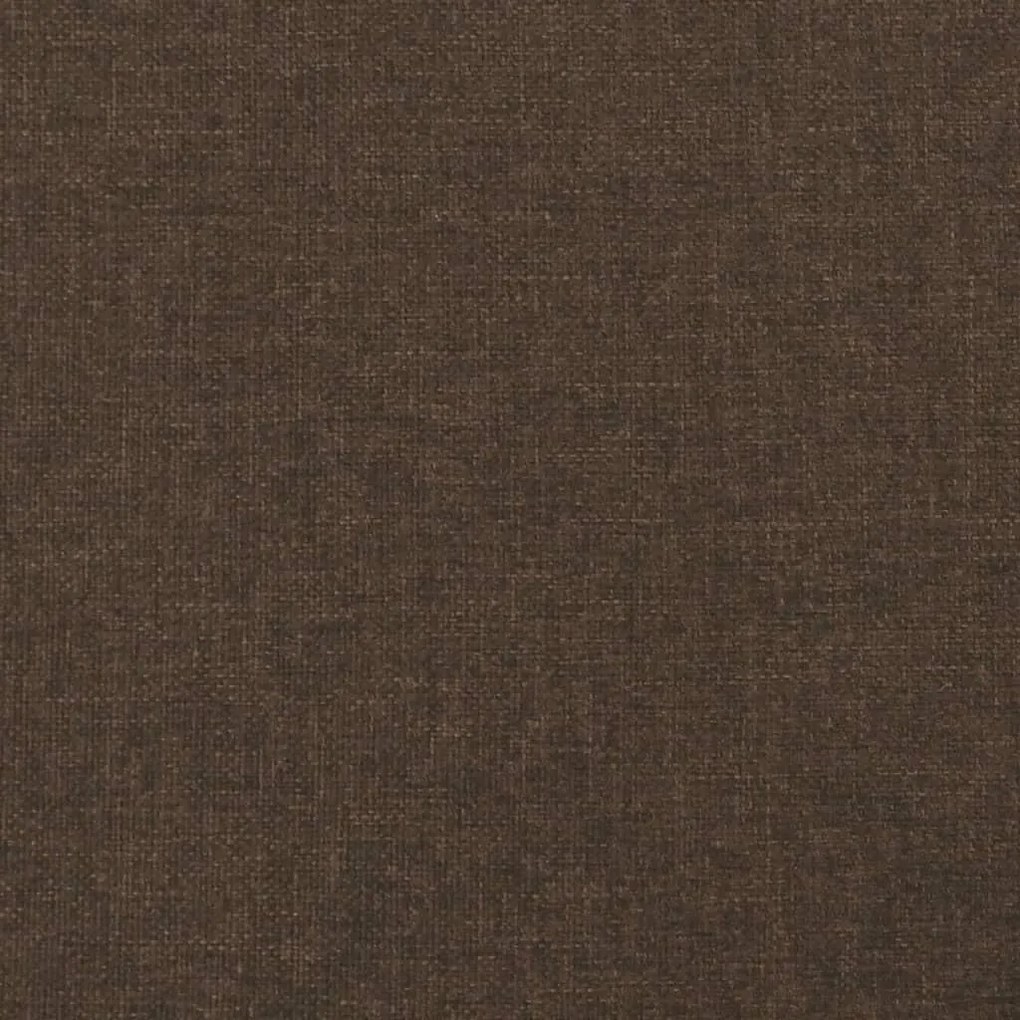 Cadru de pat, maro inchis, 90x190 cm, material textil Maro inchis, 35 cm, 90 x 190 cm