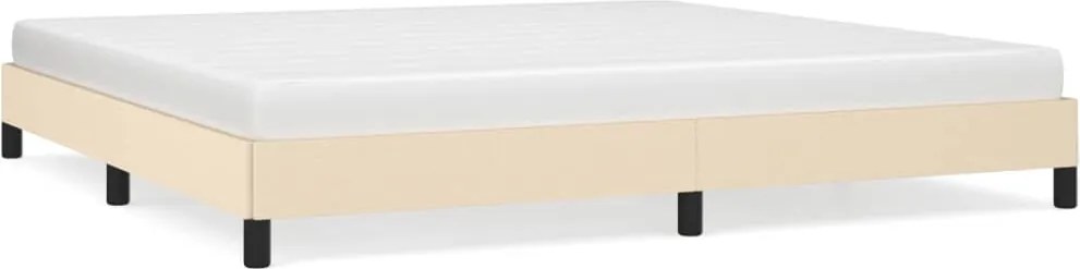 vidaXL Cadru de pat fără saltea, crem, 200x200 cm, textil
