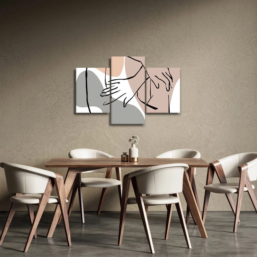 Tablou - Femeie corp linie de artă N⁰2 (90x60 cm)