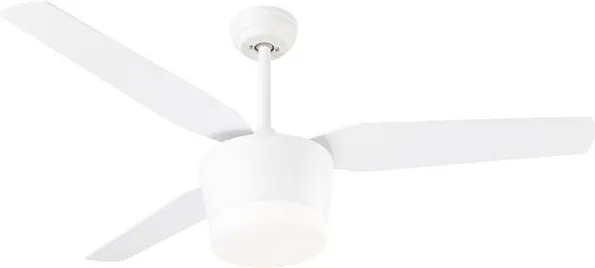 Lustra LED cu ventilator si telecomanda design modern Monsoon alb/artar