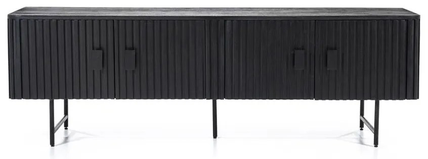 Comoda TV din lemn de mango Remi 170 cm neagra