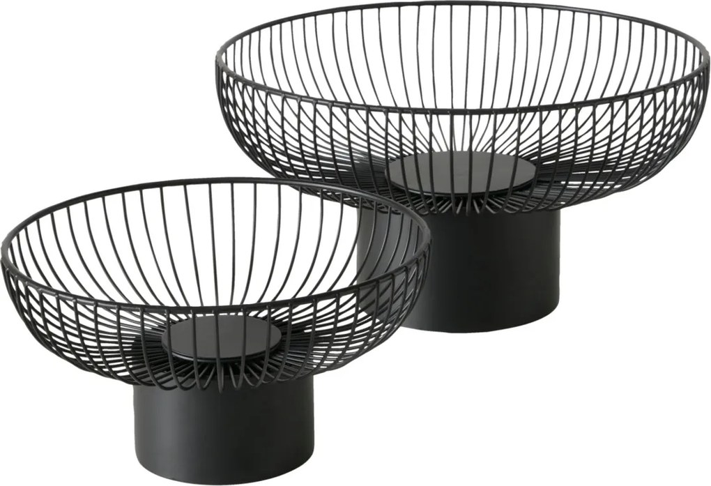 Tăvi metalice pentru fructe CINDY, 2 buc. Ø 30-39 cm