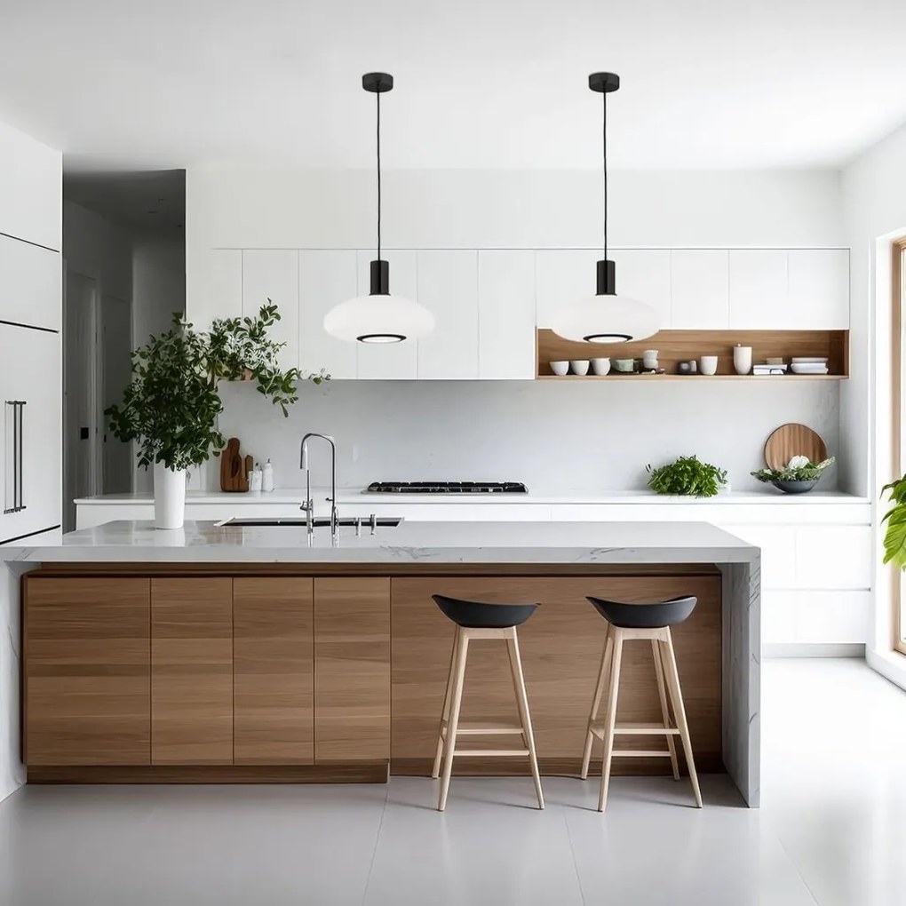 Lustra / Pendul design modern SAGUNTO 30cm, negru