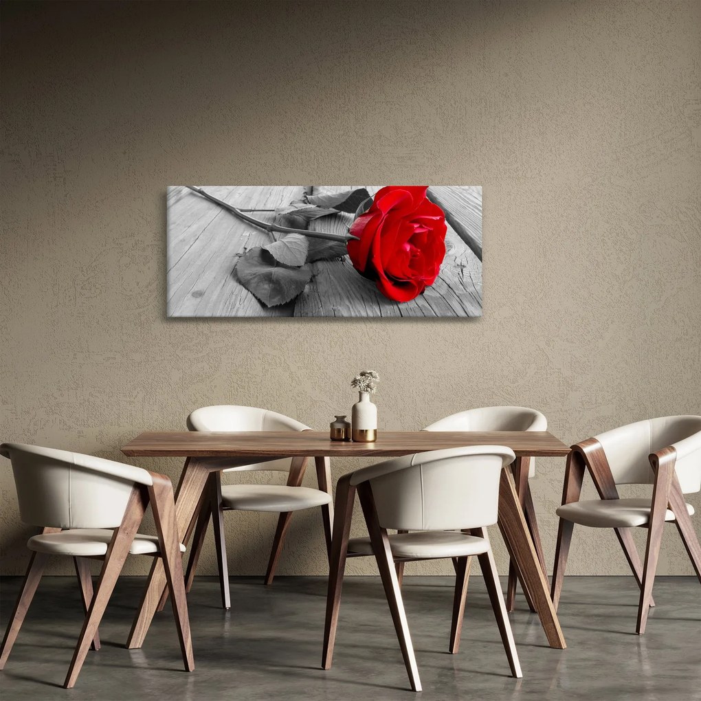 Tablou cu trandafiri roșii (120x50 cm)