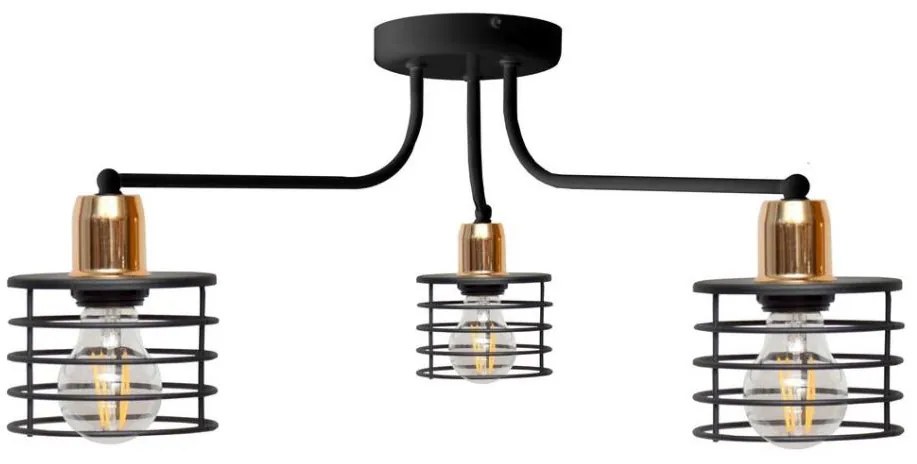 Lustră aplicată EDISON 3xE27/15W/230V