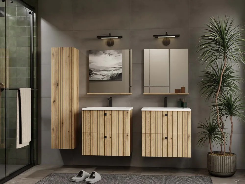 Dulap sub lavoar Terca 1 60 (stejar evoke) (cu lavoar). 1133036