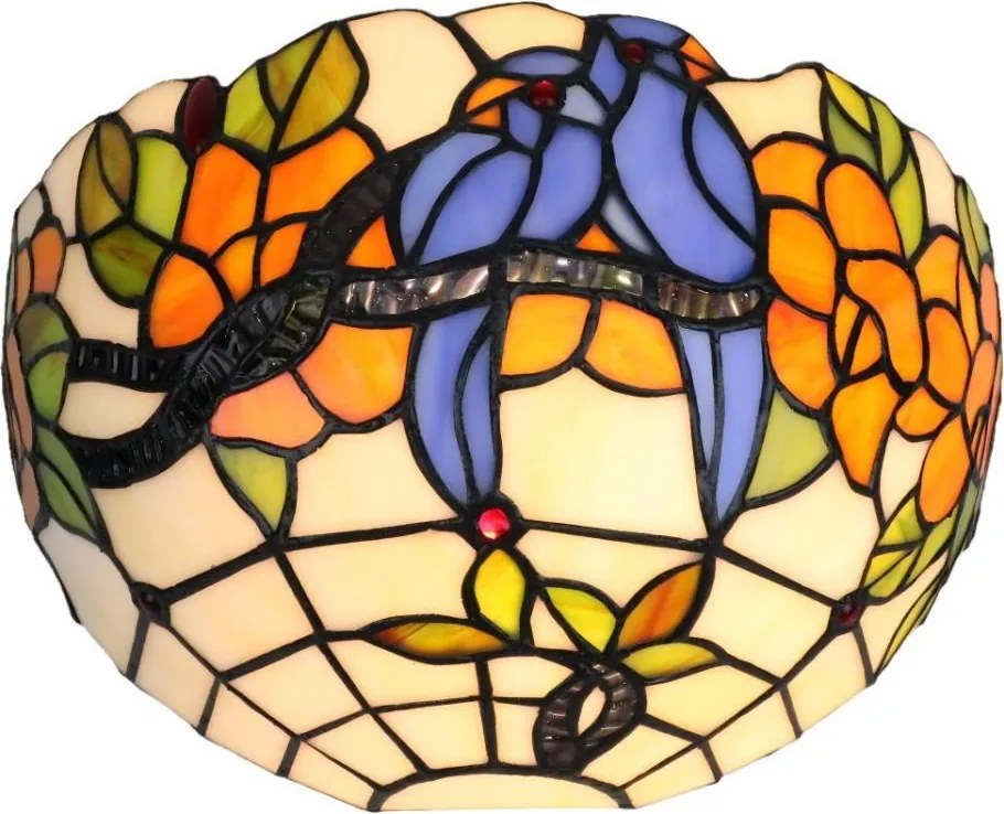 Brilagi - Aplică de perete Tiffany cu vitralii JUNGLE 1xE14/40W/230V