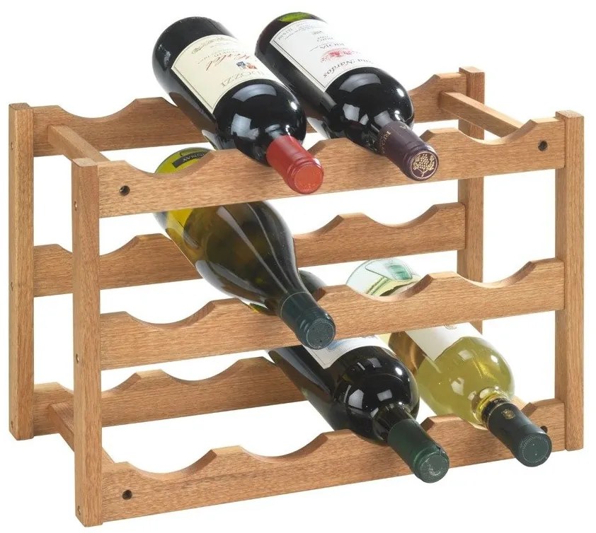 Raft de vin din lemn NORWAY  - 12 sticle, WENKO