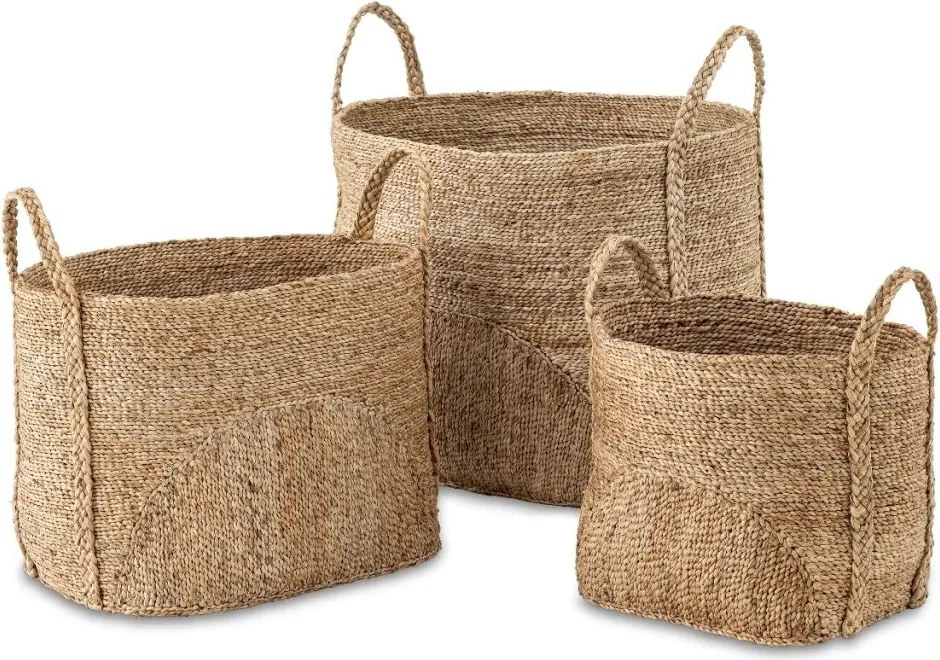 Cos decorativ din iuta, spatiu de depozitare Papaya M