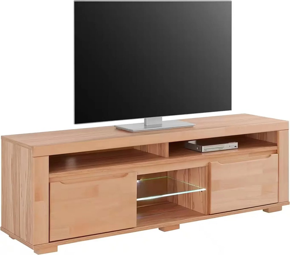 Comodă TV ~Woodsfera~ aspect modern, lemn natur, 160 cm lățime