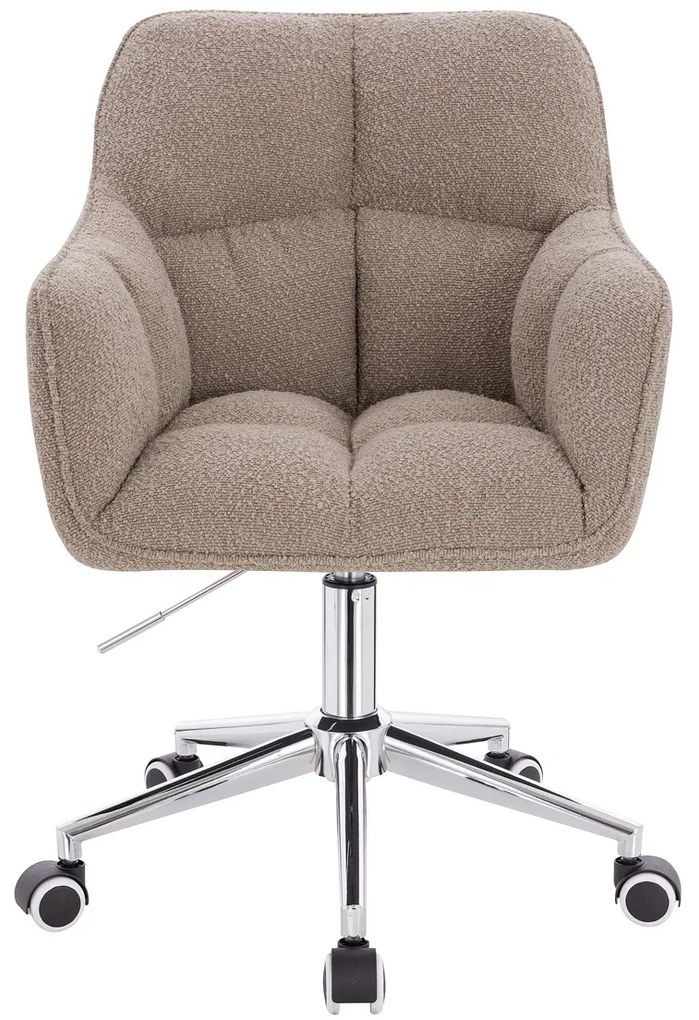 HR550K Scaun Latte Boucle cu Bază Cromata