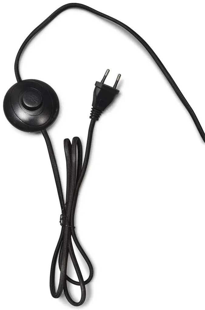 Lampa de podea eco din iuta Iguazu S 40cm, negru/ natur