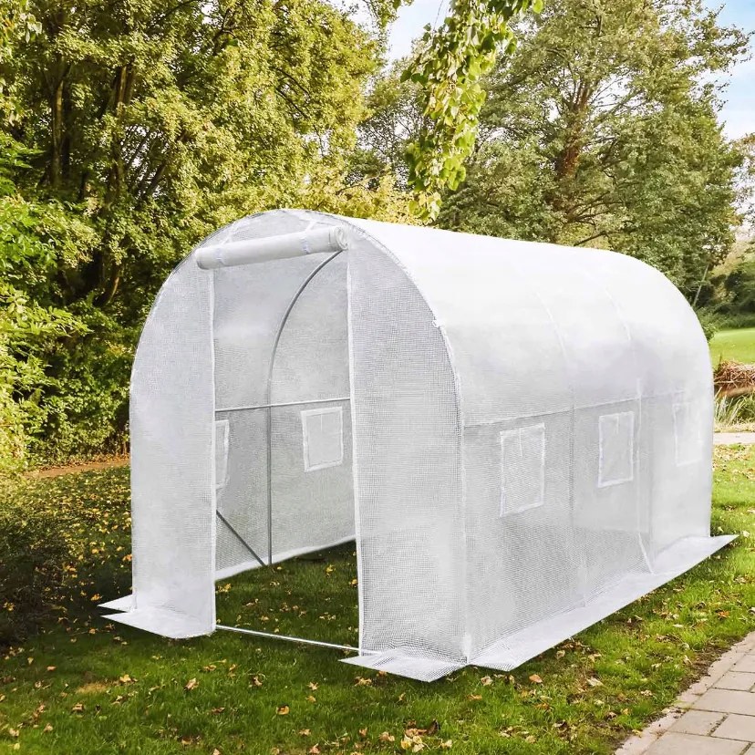 Solar de grădină 2,5 x 4 m alb