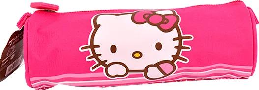 Penar etui tubular Pigna Hello Kitty roz dungi HKPE1714-1