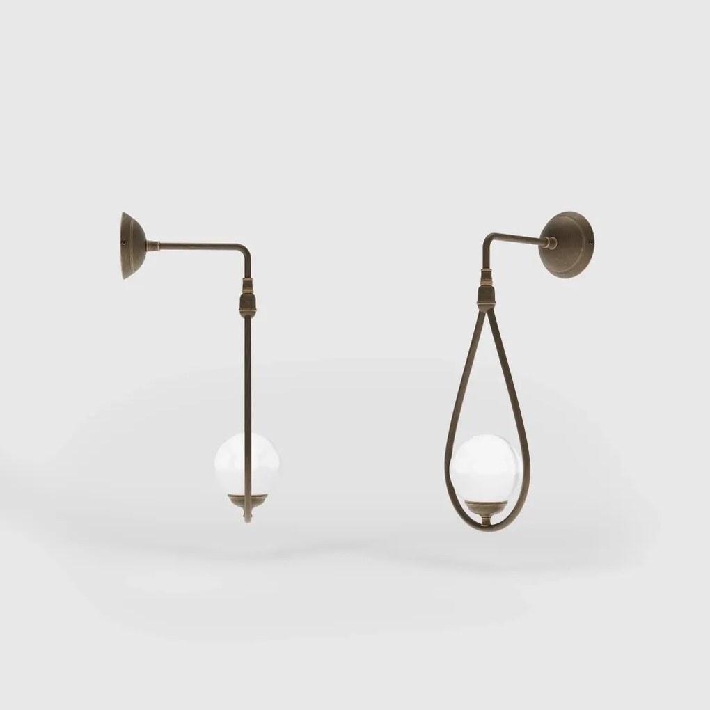 Aplica de perete din alama in forma de lacrima Iside