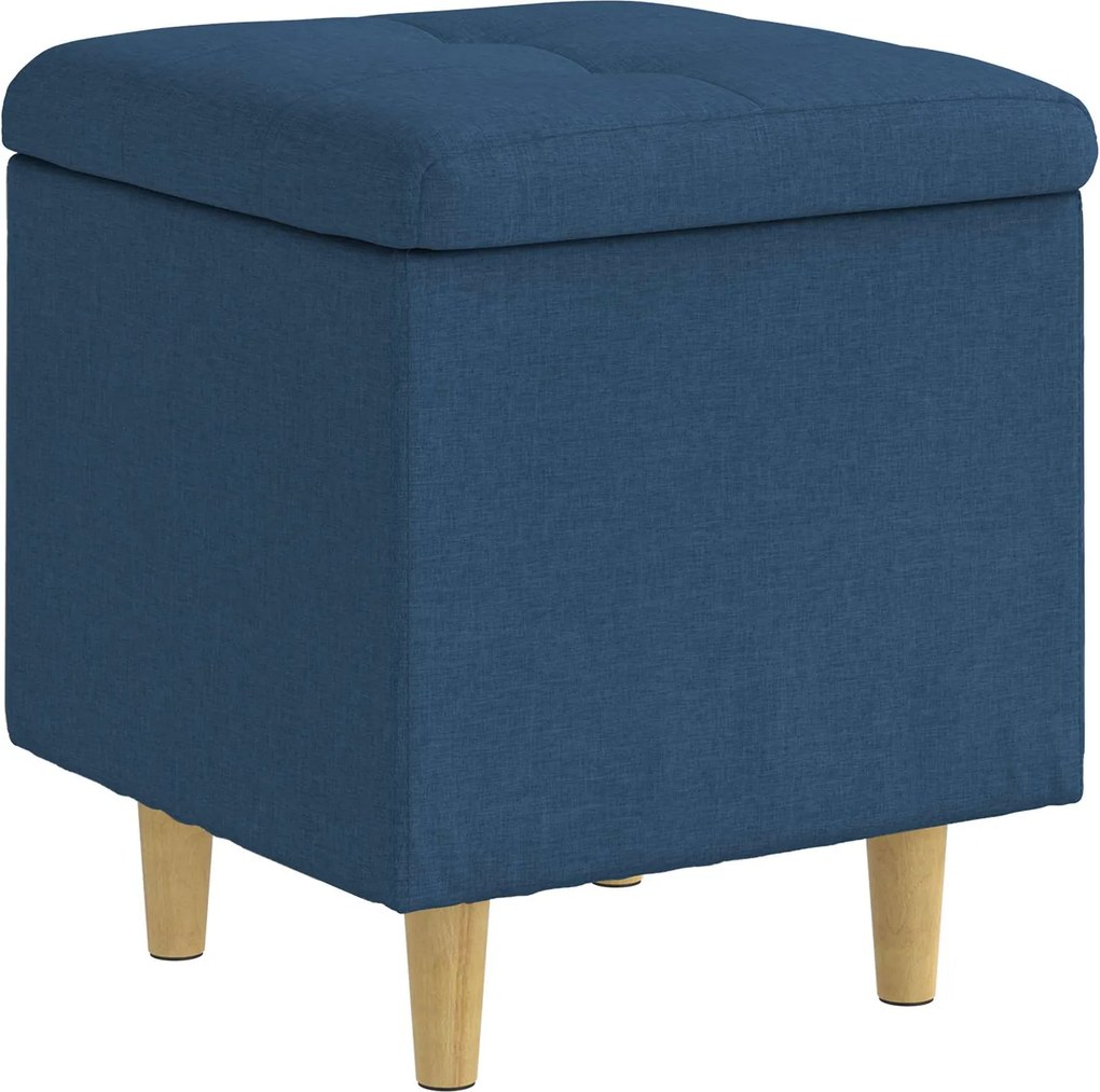 vidaXL Ottomană de depozitare albastru 40 x 40 x 45 cm țesătură