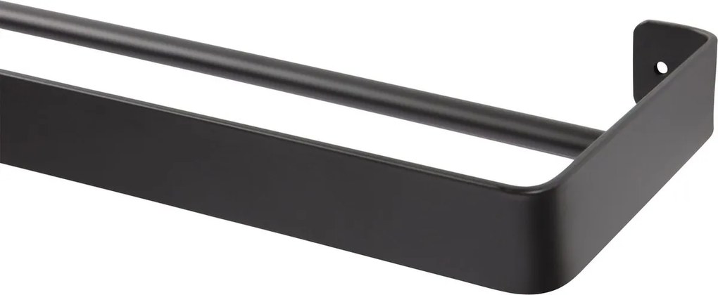 Cuier de perete pentru prosoape HANDY 60x12,5 cm, negru