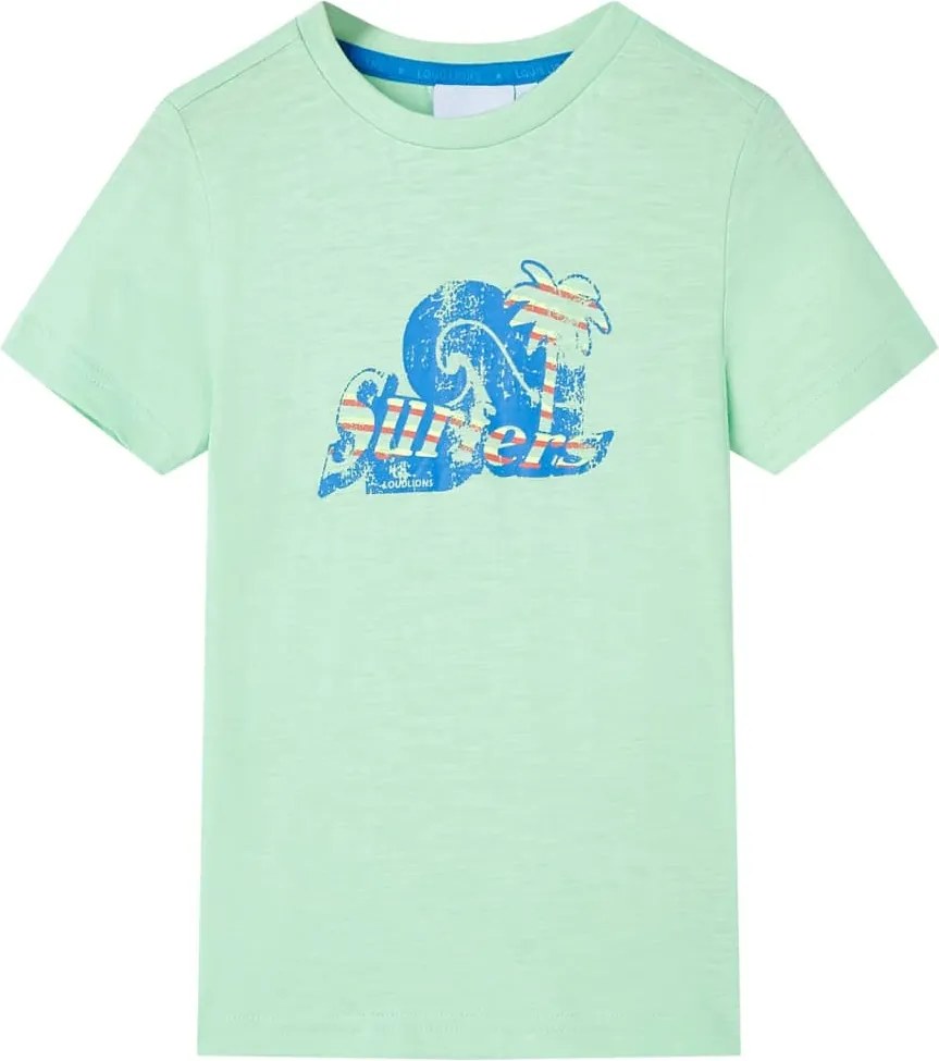 vidaXL Tricou pentru copii, verde deschis, 140