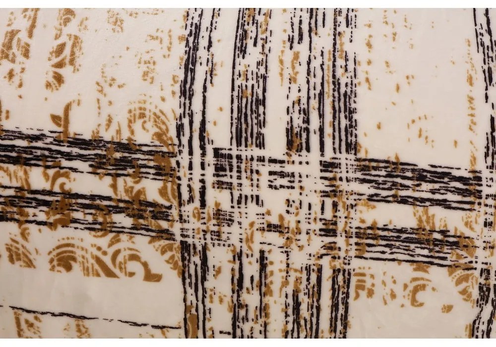 Lenjerie de pat neagră/crem din micropluș pentru pat de o persoană 140x200 cm Enrico – My House