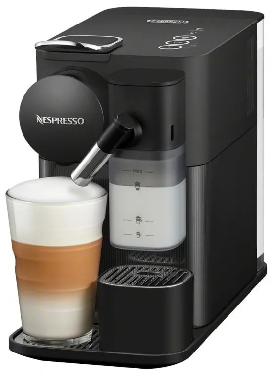 Espressor cu capsule DeLonghi EN510B, 1450W, 19 bar, 1 l, Nespresso, Auto shut-off, Negru