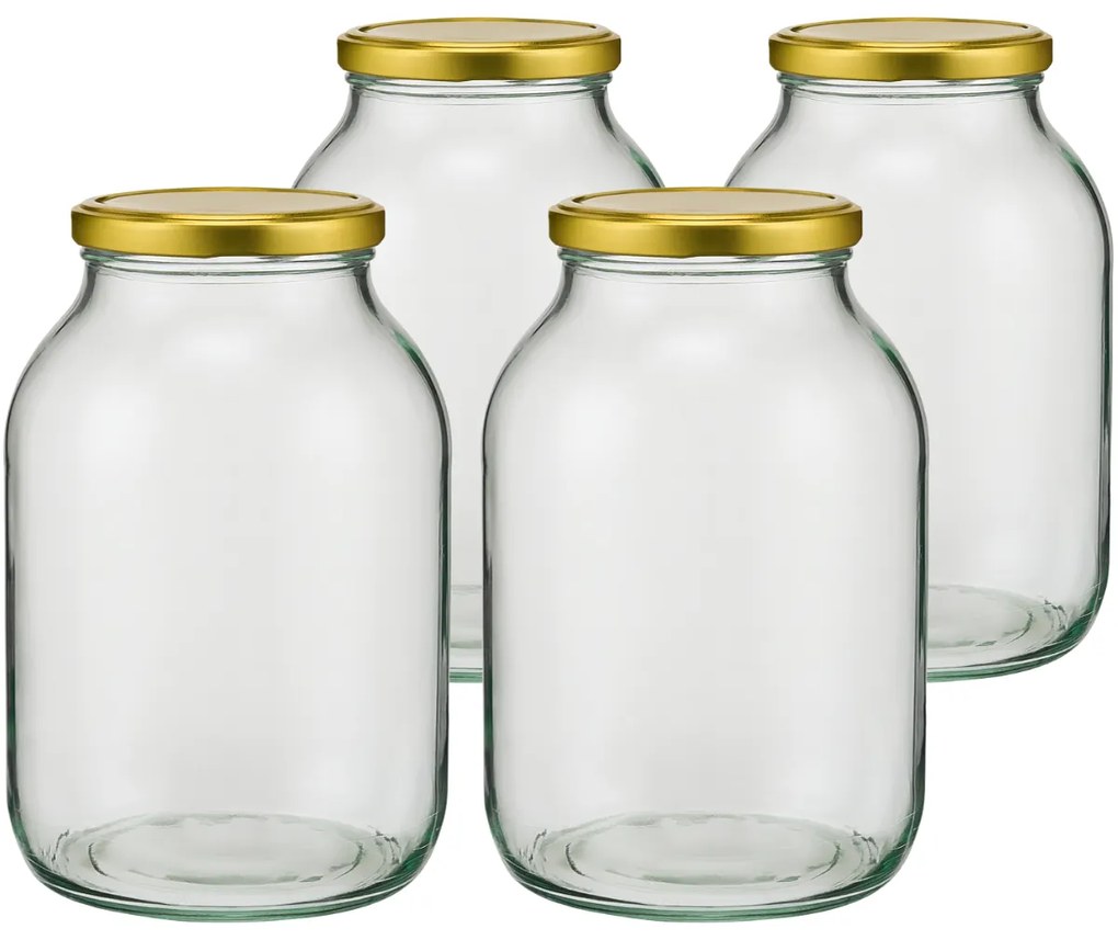 Set de borcane cu capac Browin Twist, 4 l, 4 buc.