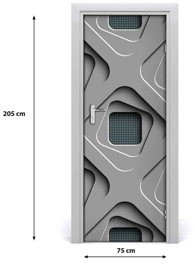 Autocolante pentru usi 3D Abstracție