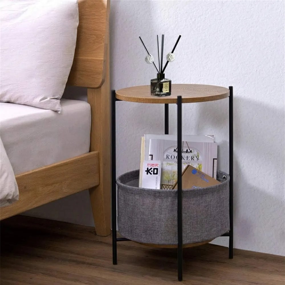 Masuta rotunda cu cos depozitare 60 cm